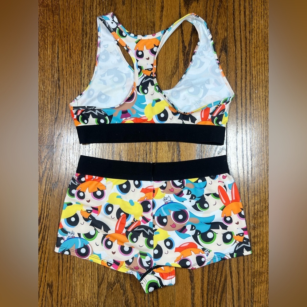 Cartoon Network Power Puff Girls Racerback Top and Shorts Set Size Large - Picture 2 of 4